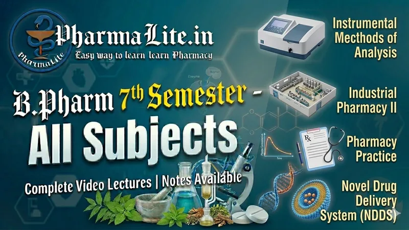 B.Pharm 7th Semester syllabus