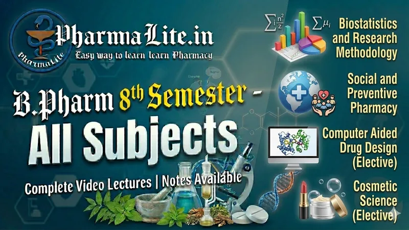 B.Pharm 8th Semester syllabus